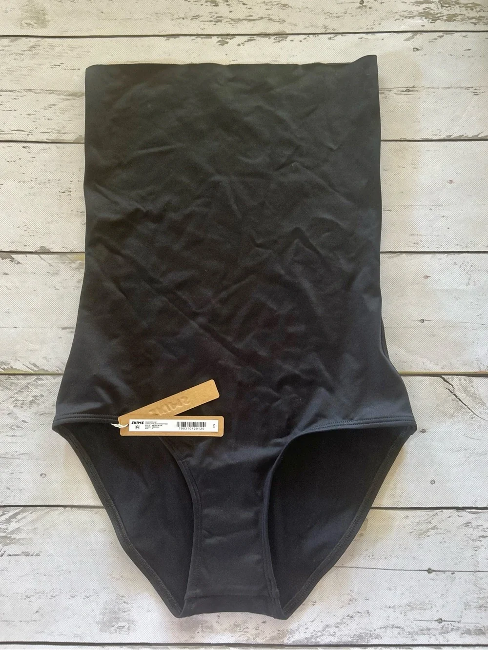 SKIMS Convertible Bikini to Strapless One-Piece Swimsuit Sz S - Obsidian NWT